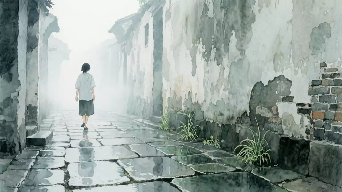 晨雾还没散尽的时候 我又踏进了那条老巷