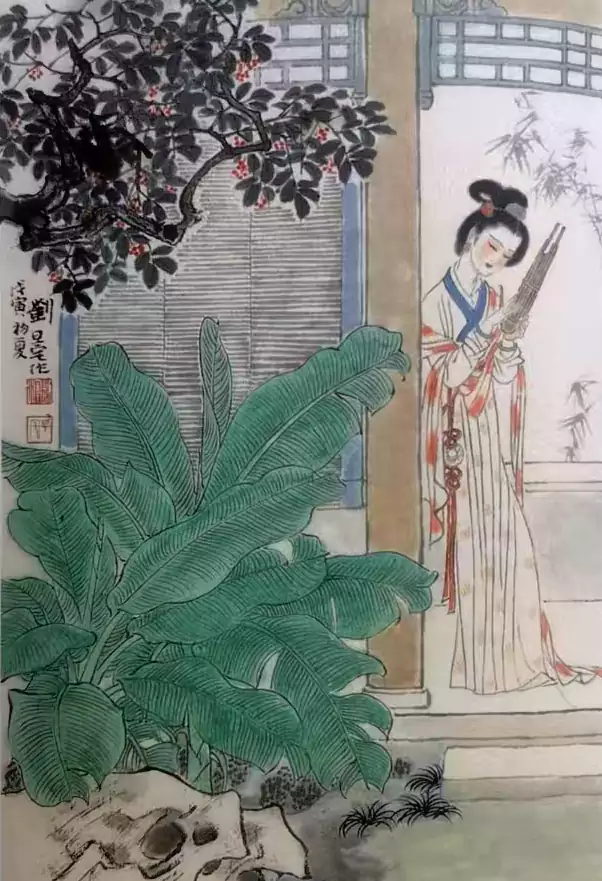 庭院笙音：庭院寂寂 芭蕉展起阔大的翠叶
